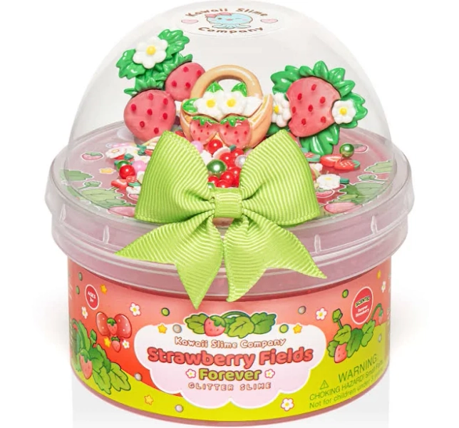 Kawaii Slime Company Strawberry Fields Forever Glitter Slime
