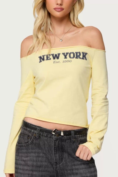 Edikted New York Babe Off Shoulder Top