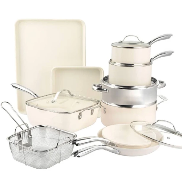 Gotham Steel Natural Collection 15-Piece Cookware Set