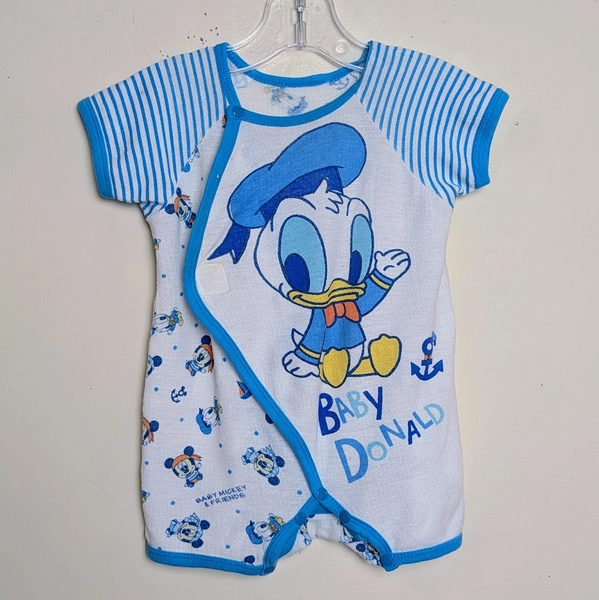 Vintage Donald Duck Mickey 80s Baby Sleeper 0-3 Months Disney Babies One Piece