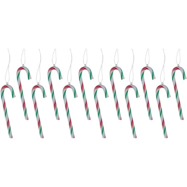 Northlight 12ct Multi Twist Candy Cane Christmas Ornaments