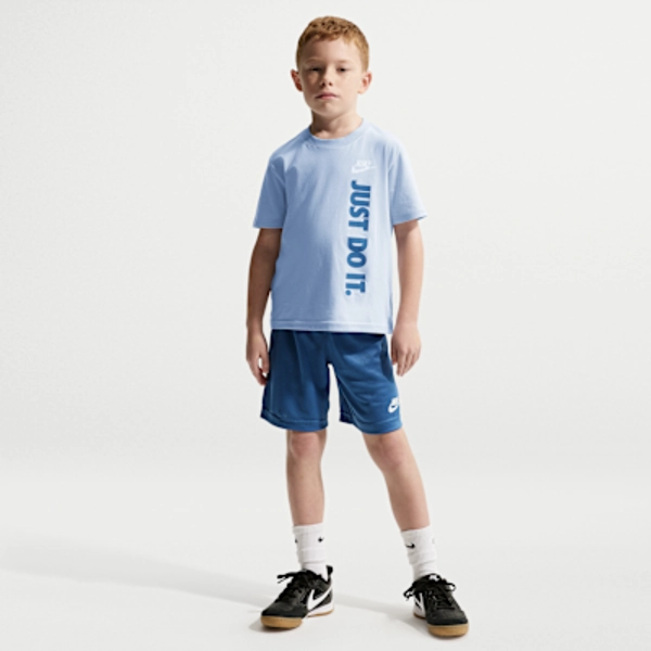 Nike Sportswear Little Kids' "Just Do It" Graphic T-Shirt and Mesh Shorts Set