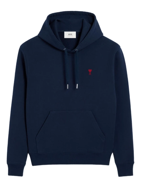 AMI Paris Ami De Coeur organic-cotton Hoodie | Blue | FARFETCH