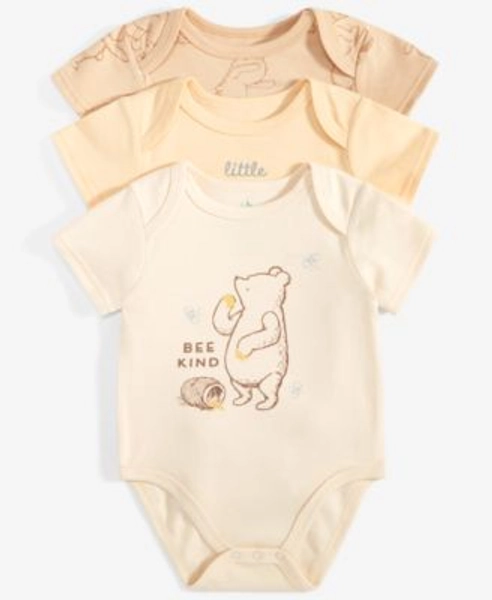 Baby Boys' or Girls' Winnie-the-Pooh Bodysuits, 3 Pack