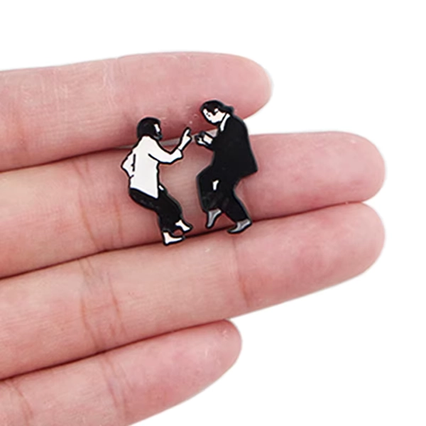 DZ958 Classic Movie Pulp Fiction Earring for women Stainless steel Earring Enamel Art Stud Earrings Gifts Girl - AliExpress 36