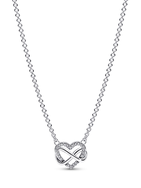 Sparkling Infinity Heart Collier Necklace