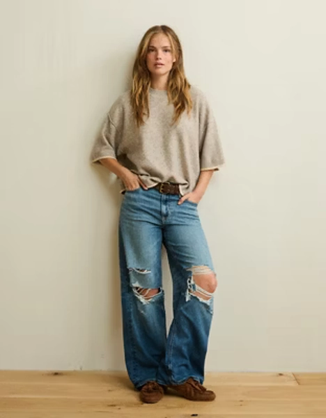 AE Whoa So Soft Short-Sleeve Sweater