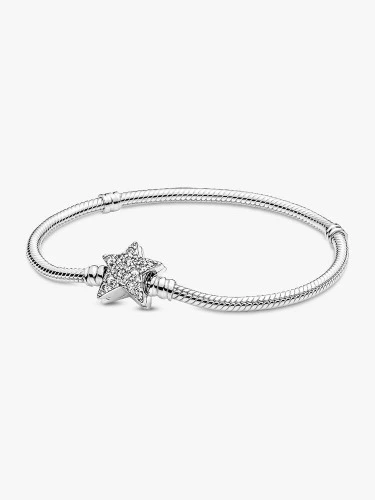 Asymmetric Star Clasp Snake Chain Bracelet - Pandora
