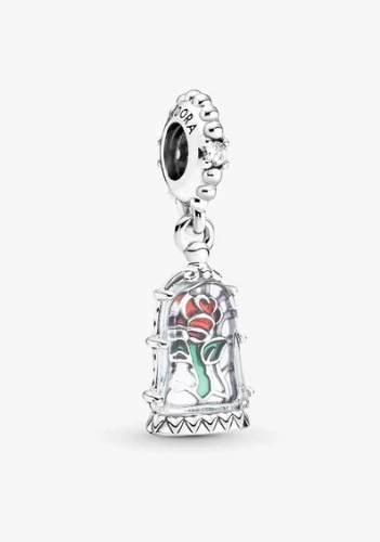 Disney Beauty and the Beast Enchanted Rose Dangle Charm - Pandora