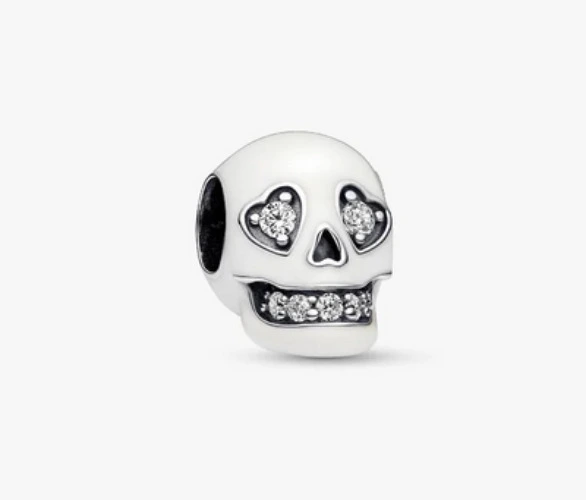 Glow-in-the-dark Sparkling Skull Charm - Pandora