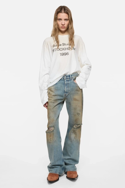 Sprayed 1996 logo t-shirt - Dusty white