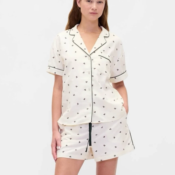 Gap Women's Softest Flannel Short Set