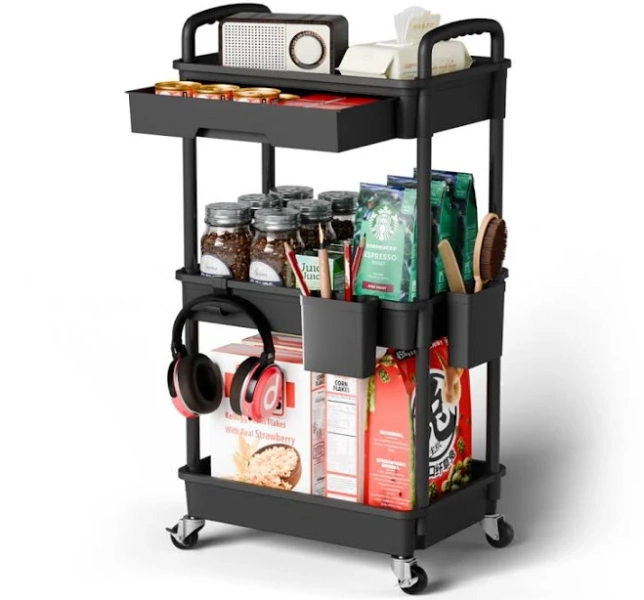 Ebern 3 Tier Rolling Utility Cart