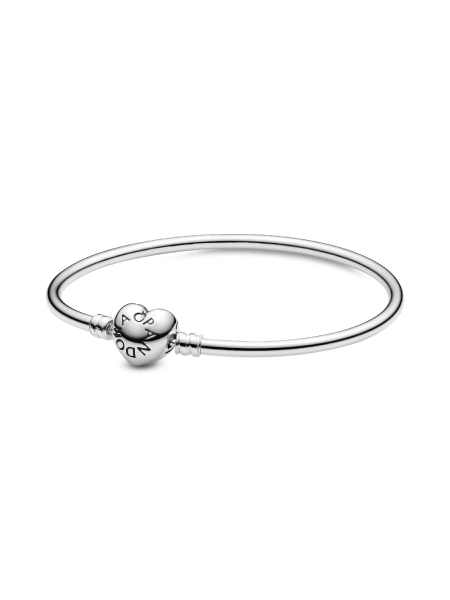 Pandora Moments Heart Clasp Bangle