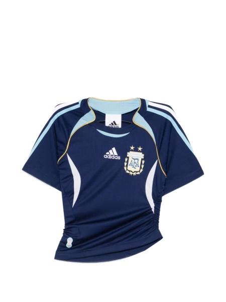 Adidas Argentina Reconstructed Bringback Striped short-sleeve T-shirt | Blue | FARFETCH