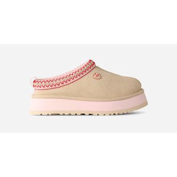 UGG® Women's Tazz Love '26 Sheepskin Slippers in Sea Salt/Rosetta, Size 10