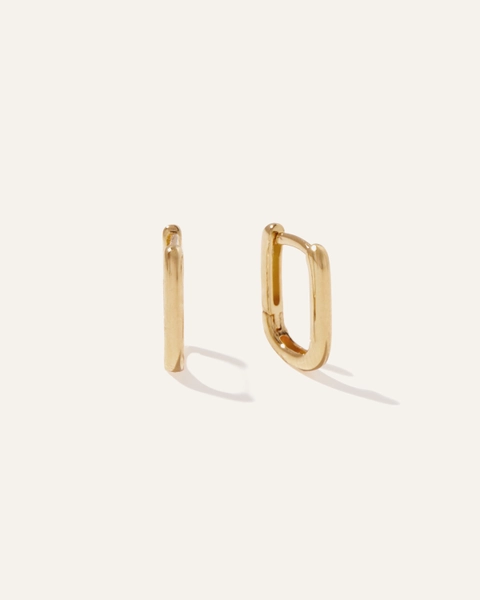 Mini U Huggie Hoops in Gold Vermeil