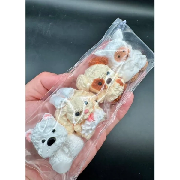 Four Cute Puppy Taba Squishy Toy