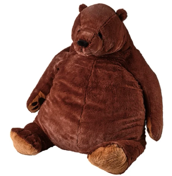 DJUNGELSKOG Soft toy - brown bear