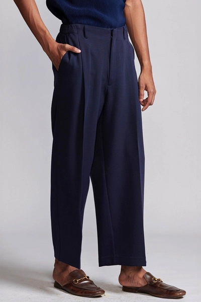 28 / Navy LAYERED PANT