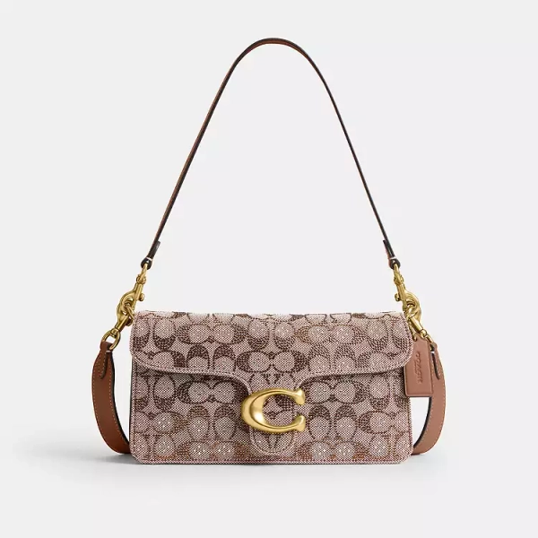 Tabby Shoulder Bag 26 In Crystal Signature Jacquard