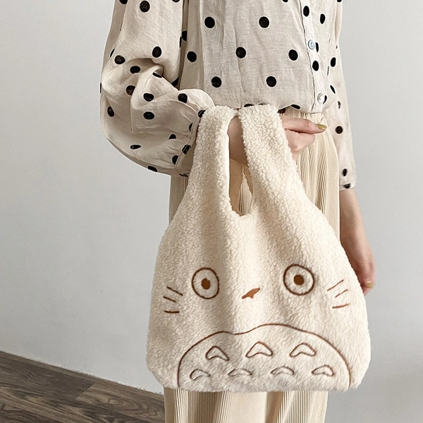 My Neighbor Totoro Cartoon Corduroy Tote Bag - Ghibli Store