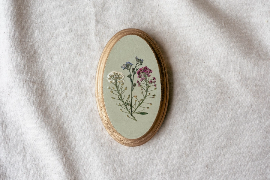 Pressed Floral Wall Art, Framed Pressed Flower, Miniature Painting, Pressed dried flower wall decor, Custom Birth Flower, Real Flower Art