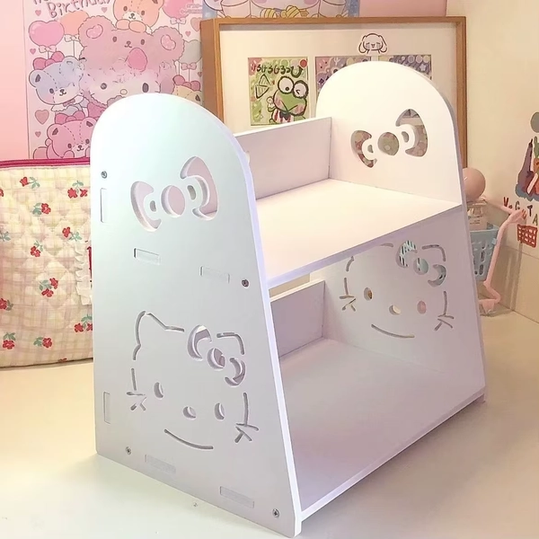 Kawaii HelloKitty storage rack, easy to assemble desktop storage rack suitable for decorating girls' rooms, desktop storage - AliExpress 15