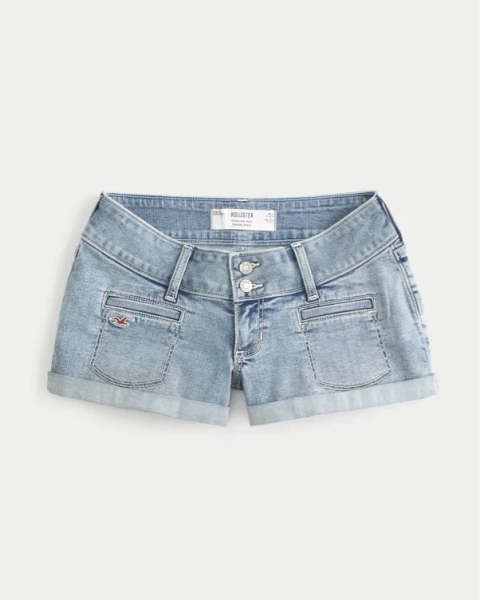 Ultra Low-Rise Jean Shortie Shorts