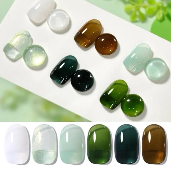 6 Colors Jelly Gel Polish Set J22 Moss Wave