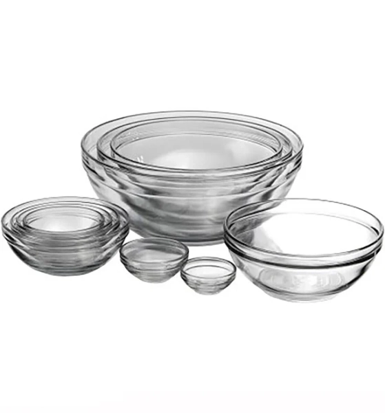 Mainstays 10 Piece Set Glass Mixing Bowls