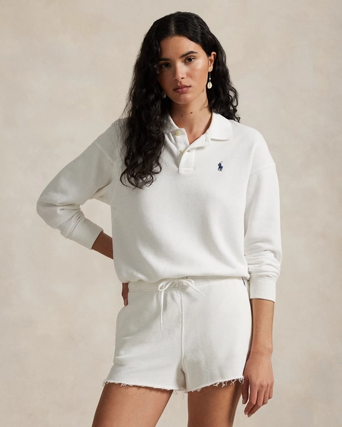 Lightweight Fleece Long-Sleeve Polo for Women | Ralph Lauren® UK