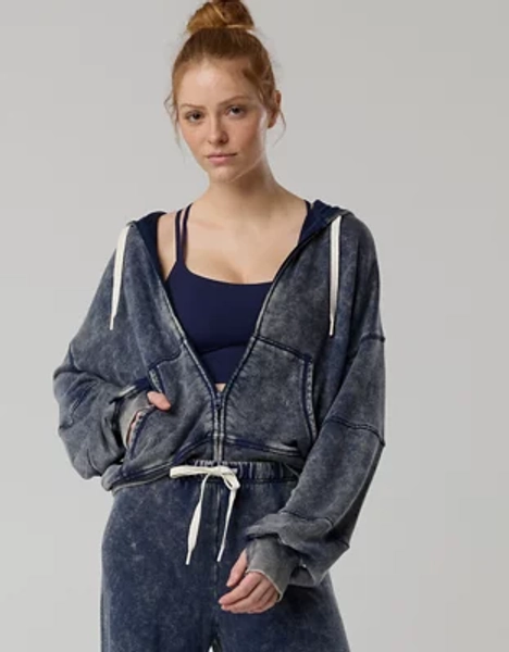 OFFLINE By Aerie Keep It 100 Terry Full Zip