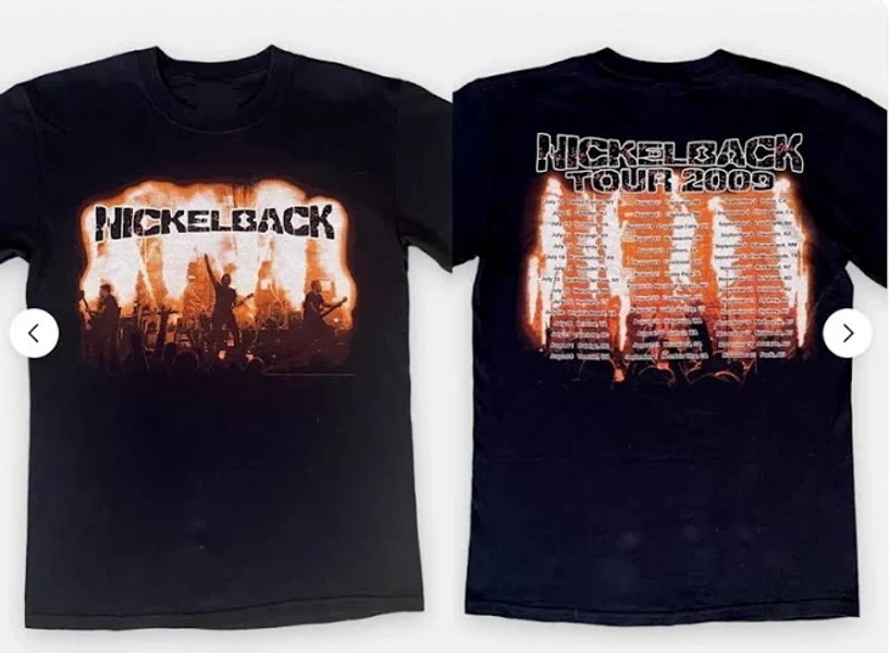 Vintage Nickelback T-shirt 2009 Tour Double-sided Band Tee Reprint