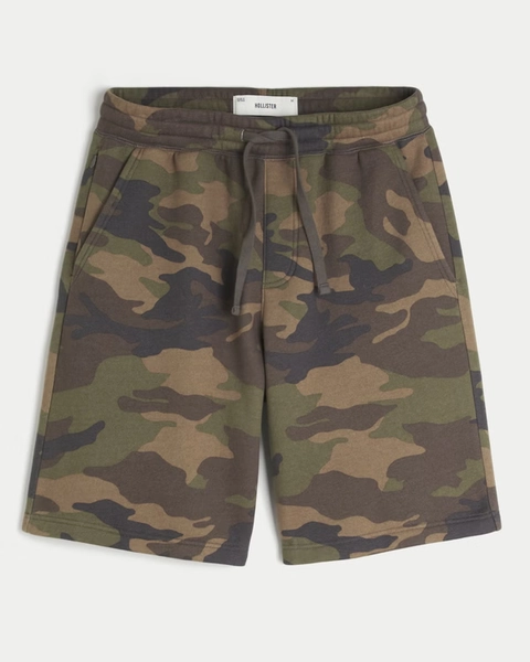 Hollister Feel Good At-the-Knee Camo Shorts