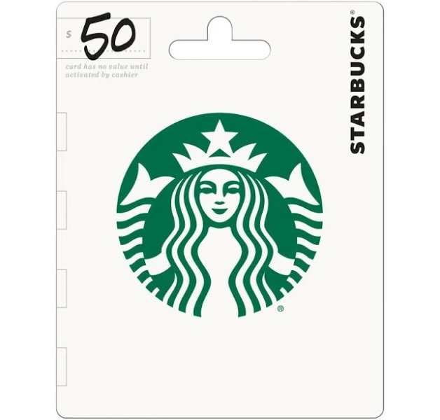 Starbucks Gift Card - $50 Value:- $50