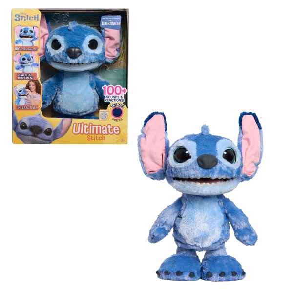 Disney Stitch Ultimate Stitch Interactive 17" Plush Toy, 100+ Sounds & Reactions, Kids Ages 3+ - Walmart.com