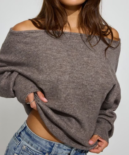 Rory Relaxed Off Shoulder Sweater