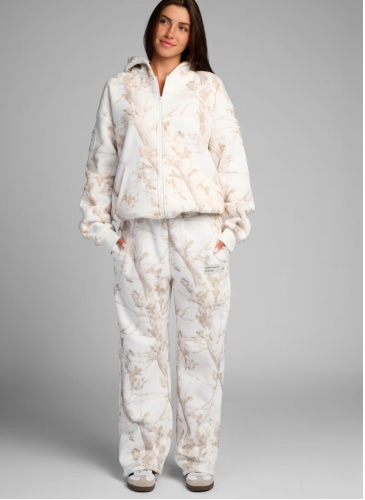 Camo Zip Hoodie matching set with sweatpants