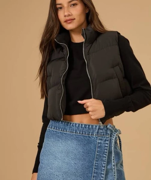 Altar'd State Nora Cropped Puffer Vest