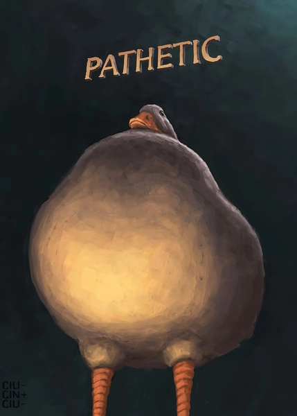 'Judgmental Duck' Poster, picture, metal print, paint by Ciucinciu Tiberius | Displate
