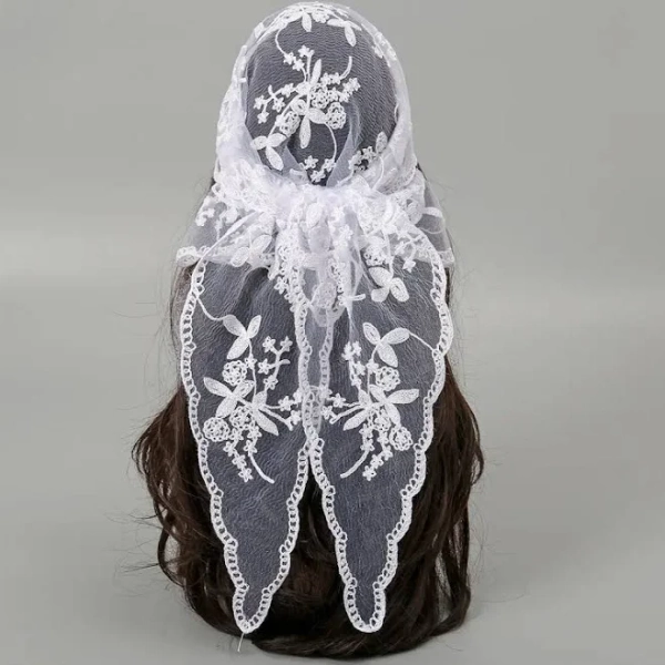 Vintage Lace Head Scarf