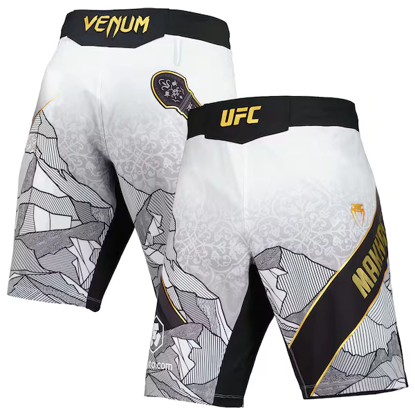 Men's UFC Unrivaled by VENUM  White Islam Makhachev  Long Fit Fight Short