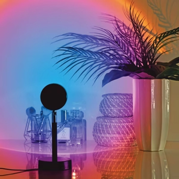 RGB Sunset Projector Light with Remote Black - West & Arrow