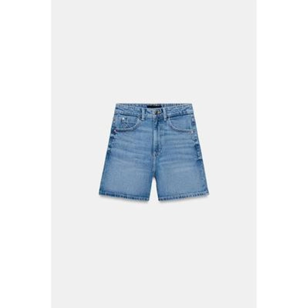 Zara - Z1975 Mom Fit Shorts - Mid-Blue - 29 (Us 8) - Woman
