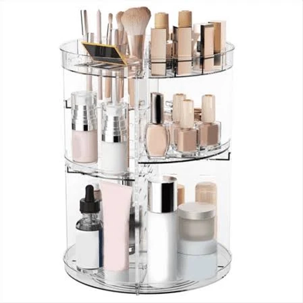 New Arrivals 360 Rotating Makeup Organizer, Skincare Organizers, Black