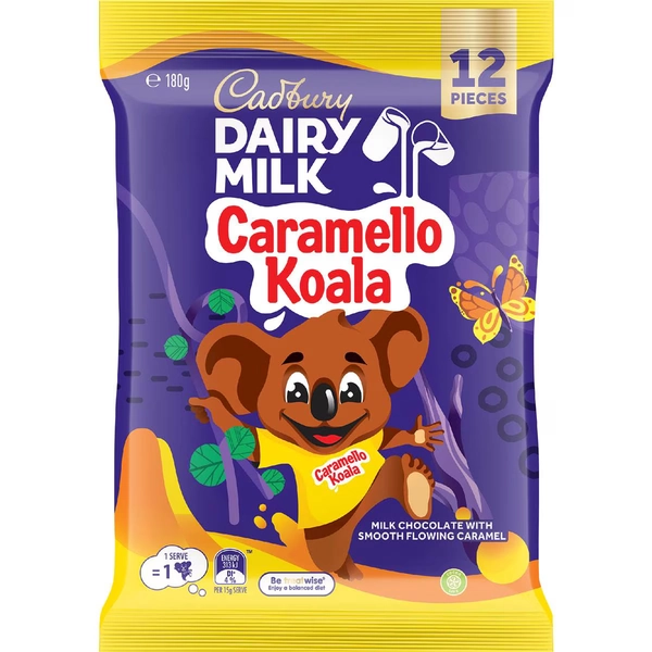 Cadbury Dairy Milk Caramello Koala Chocolate Mini Bars 180g 12 pack