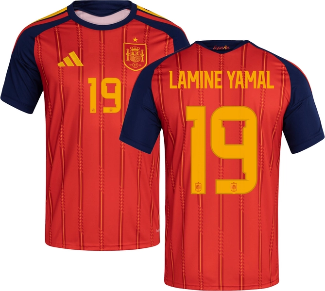 adidas Adult Spain Lamine Yamal #19 2026 Home Replica Jersey