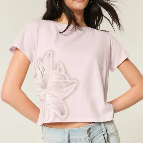 Women's Easy Ribbon Tie-Back Graphic Tee