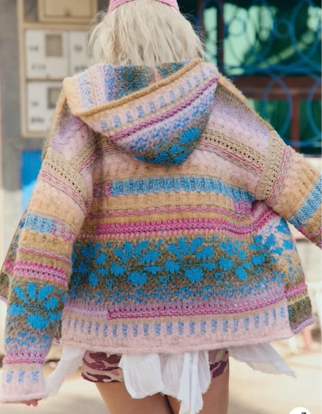 Kimchi Blue Stitchy Flower Hoodie